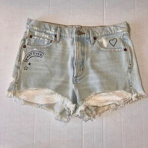 AGOLDE x Urban Outfitters Jayden "Whatever Lover" Distressed Jean Shorts
